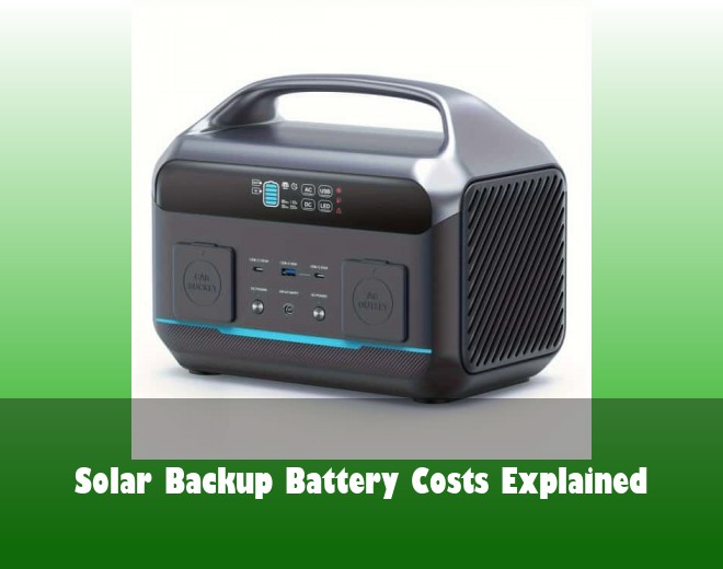 Solar Backup Battery Costs Explained